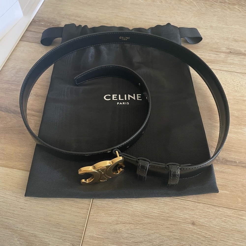 MEDIUM 25MM TRIOMPHE BELT IN TAURILLON LEATHER - Picture 3 of 6